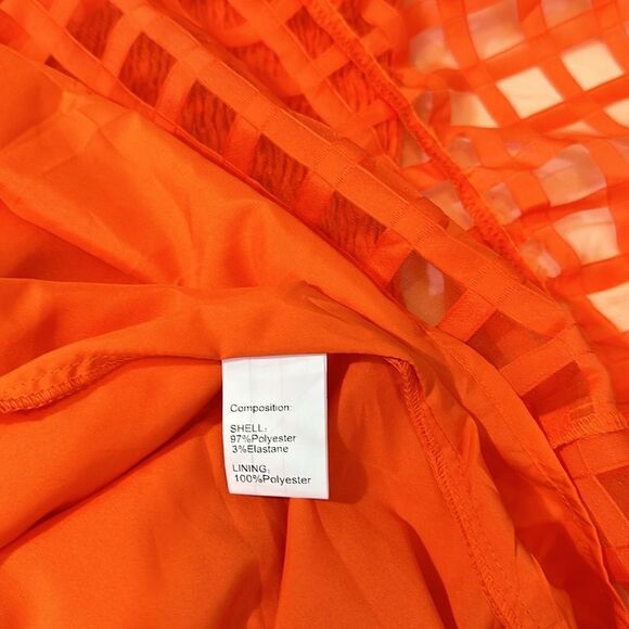 Pretty Garden women’s orange puffy short sleeve midi dress size XXL - Picture 10 of 10